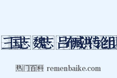 三国志·魏志·吕布臧洪传论组词是什么意思的图片